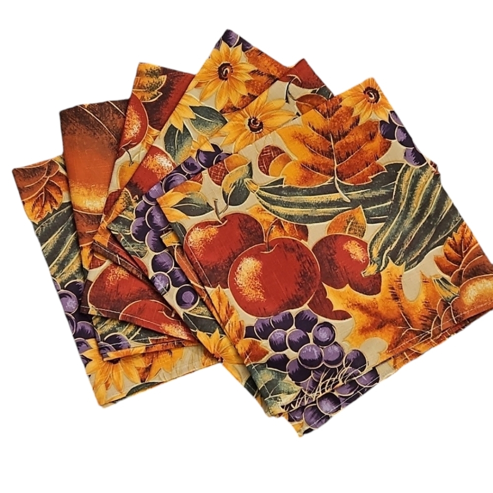 Fall Harvest Dinner Napkins Set Of 6